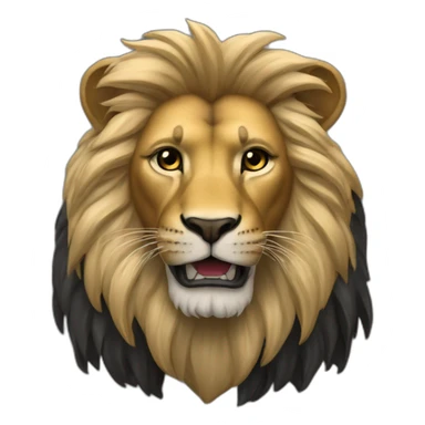Pantere noir sur un lion sticker