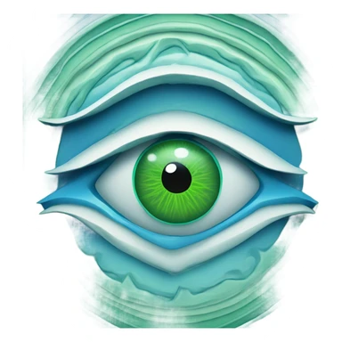 Green evil eye sticker