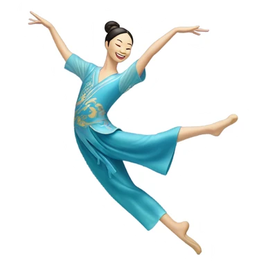 Shen yun dancer with leg in the air sticker