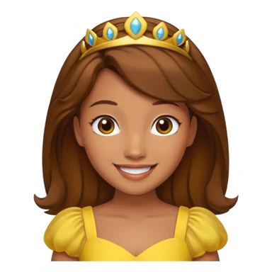 Princess daisy yelllow dress standing with brown hair  sticker