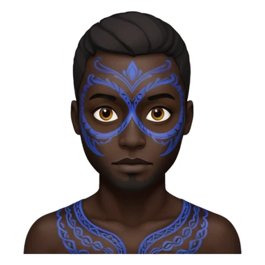 face painted black man  sticker