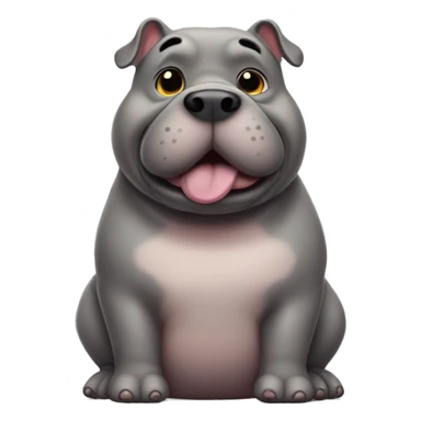 chubby dog hippo with a belly sticker