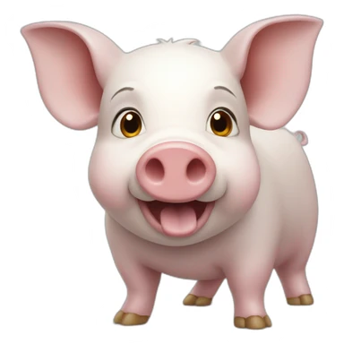 Un cochon bleu sticker