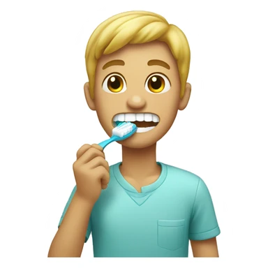 brushing teeth sticker