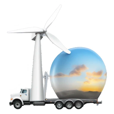 wind turbine on trailer sticker
