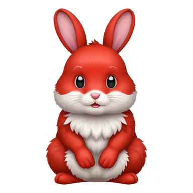 red full rabbit  sticker