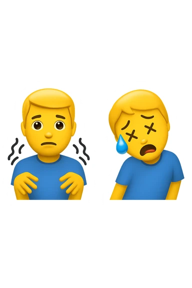 tremori o debolezza improvvisa emoji stile iphone sticker