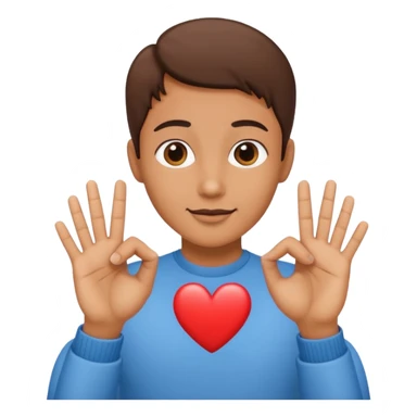 Bts hand pose and heart place mid of fingers sticker