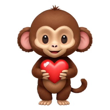 Cheburashka holding a heart in its hands sticker