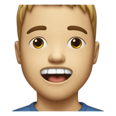 Salivating boy sticker