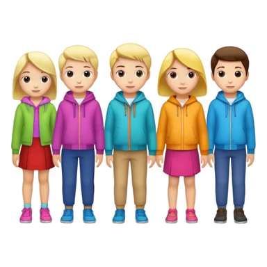 Kids turning around sticker