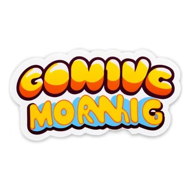 good morning sticker