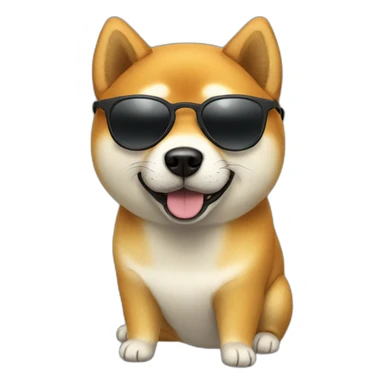 Shiba in sunglasses  sticker