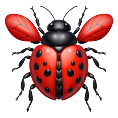 Crystalline ladybug sticker