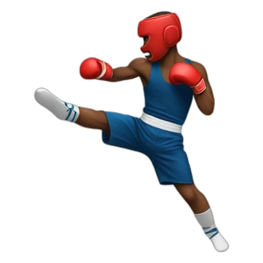 High kick boxing sticker