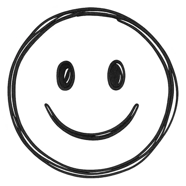 a circle emoji in hand-drawn style sticker