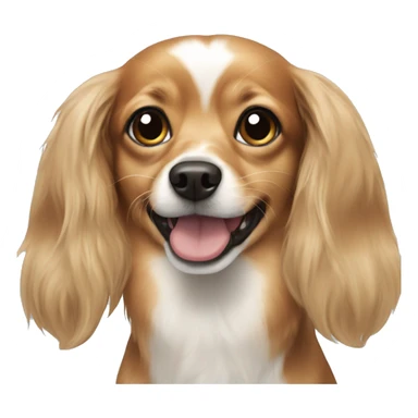 A dog that is a mix between a long haired chihuahua and a dachshund sticker