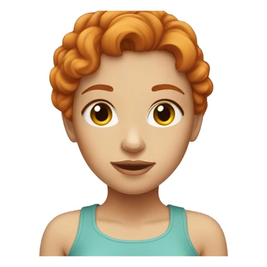 Beautiful girl with ginger hair sticker