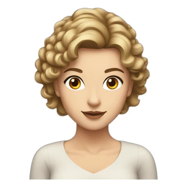 Anastasiia with browm hair sticker