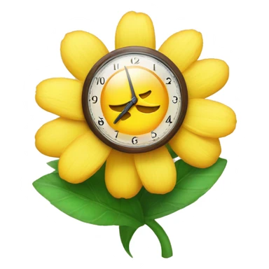 Blume und Uhr  sticker