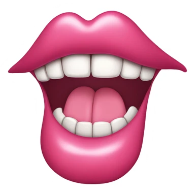 Pink lips with tongue out sticker