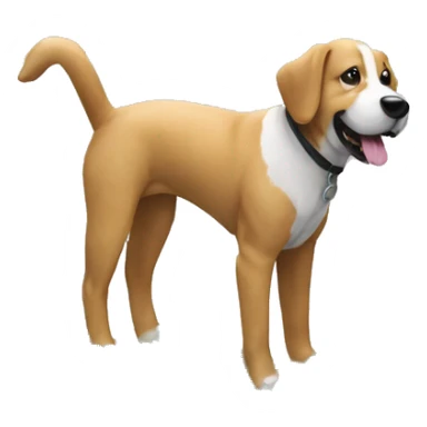 A dog made of glass filled with plants as a terrarium with graffiti doodles sticker