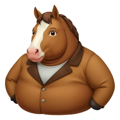 Obese fat horse  sticker