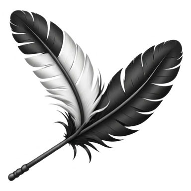 black and white bar feathers  sticker
