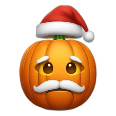 santa halloween pumpkin sticker