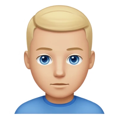 A guy with a blonde buzz cut sticker