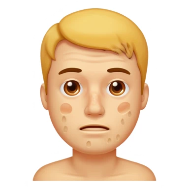 man with lots of acne face sticker