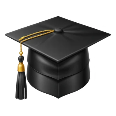 black grad cap sticker