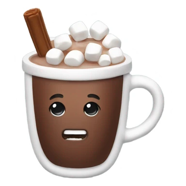 Hot chocolate with marshmallows  sticker