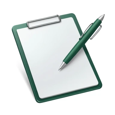 white paper with dark green and white pen, modern minimalism sticker