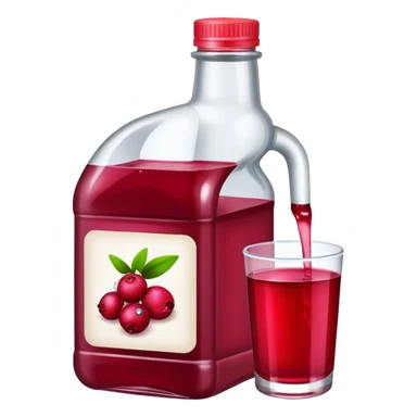 Bottle cranberry juice sticker