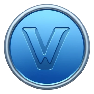 A round blue tick, like an official medal, with regular wavy edges and equal-sized ridges all around. sticker