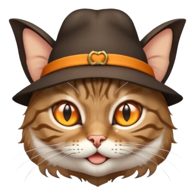 Cat hat bat sticker