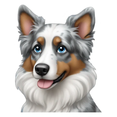 berger-australien-dog-bleu-merle-blue-eyes sticker
