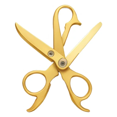 gold hair shears sticker