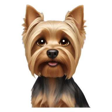 Yorkshire terrier is bald sticker