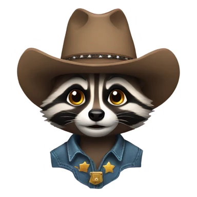 Cowboy raccoon  sticker