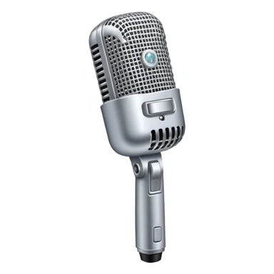 A microphone with gitter sticker