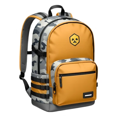 grey urbran camo backpack sticker