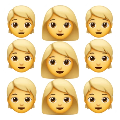 Cute human with different emotions sticker