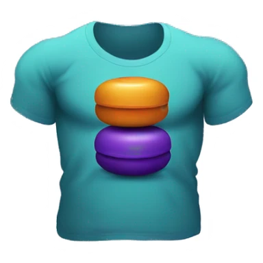 T shirt with the image of a gym weight on it sticker