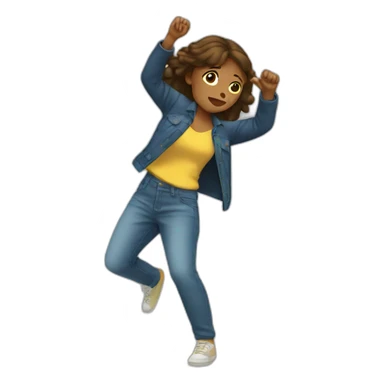 Fille qui dab sticker