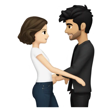 Zayn Malik slow dancing with a brunette  sticker