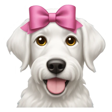 White dog named Bella with bows sticker