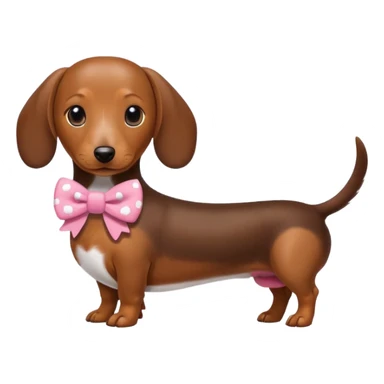 Dachshund with hello kitty bow sticker