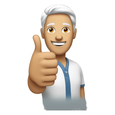Man with thumbs up sticker
